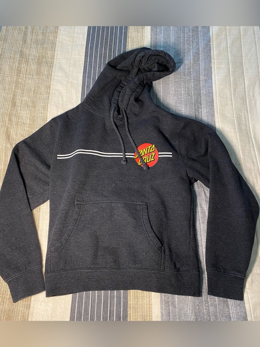 Santa Cruz Skateboards Black Logo Hooded Sweatshirt for Men or Women